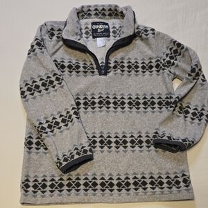 OshKosh B'gosh Kids Gray and Black Zip Up Top